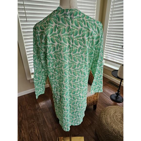 Charleston Shoe Company Tropical Palm Print Tunic Swim Coverup Size L NWT - Picture 5 of 9